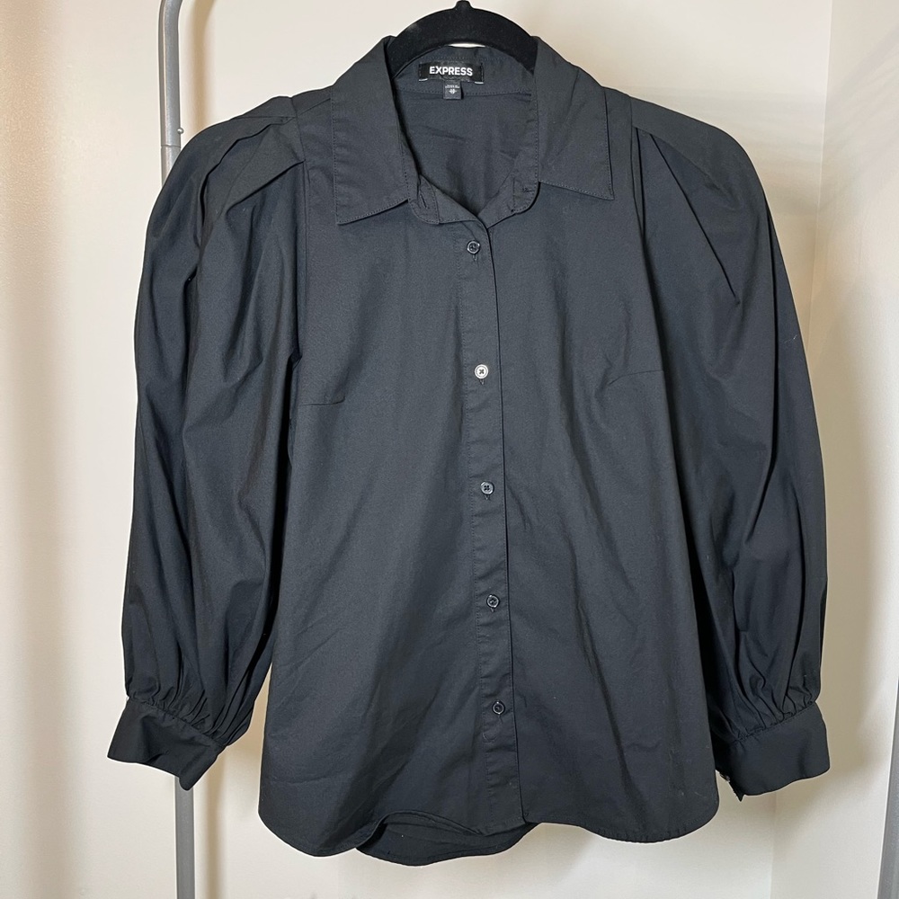 Balloon Sleeve Button-Up